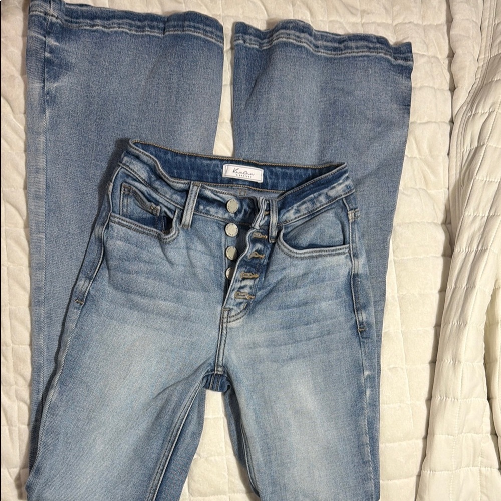 Light Blue Women's High-Rise Button-Fly Jeans